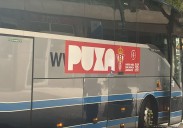 La Peña Azul Wences se planta al ponerle un autocar con publicidad del Sporting para viajar a Covadonga