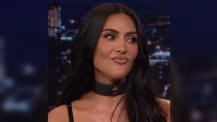 Kim Kardashian delivers brutal dig to ex Kanye West on late-night show as she displays cleavage in low