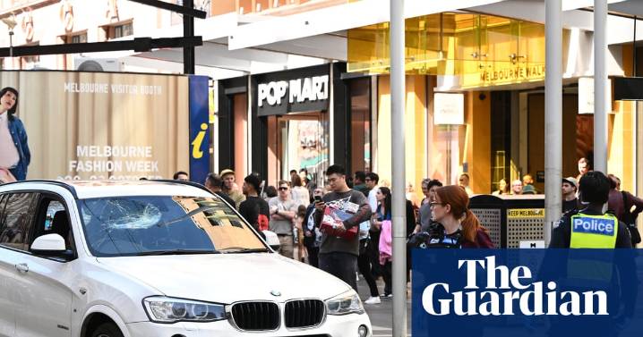 Four teens arrested after car chase ends at Bourke Street mall in Melbourne CBD