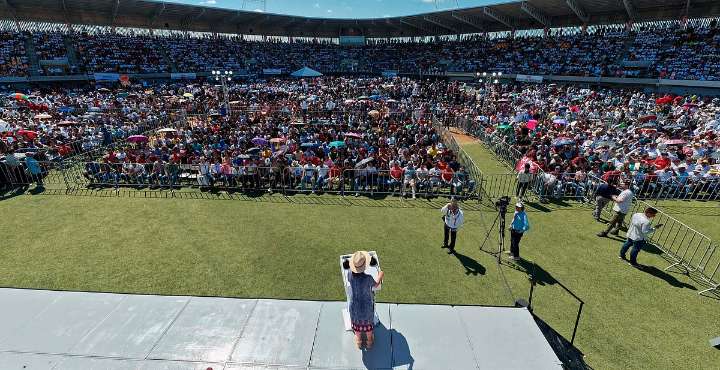 Reúne Sheinbaum a más de medio millón de mexicanas y mexicanos en histórica gira de rendición de cuentas