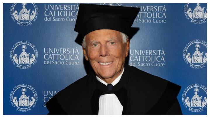 Giorgio Armani y su relación con su “favorita” Valeria Mazza: el vestido de novia y la galera de Gravier