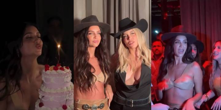 La excéntrica fiesta de cumpleaños de Zaira Nara con Wanda, familia y amigos famosos: looks cowboy en una noche mágica