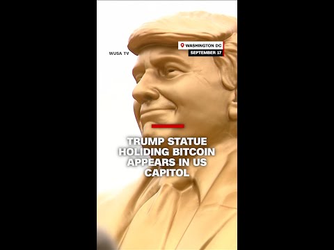 Trump statue holding Bitcoin appears in US Capitol