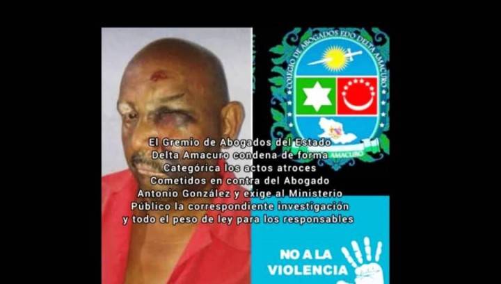 Abogados exigen justicia por salvaje agresión a Antonio González