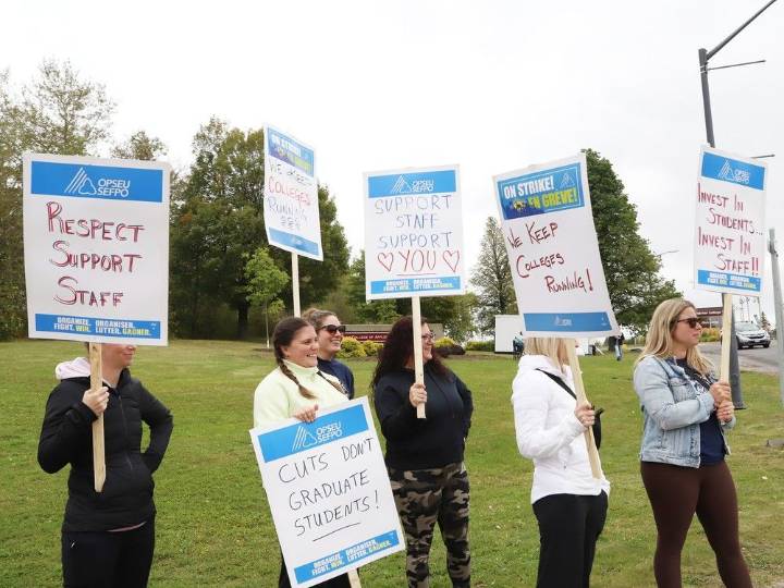 Union striking to defend college education in Ontario