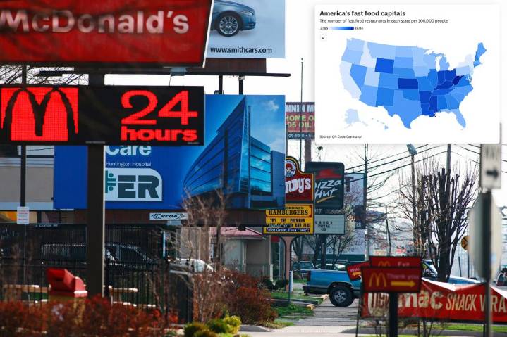 Fast food capital of the US, study reveals