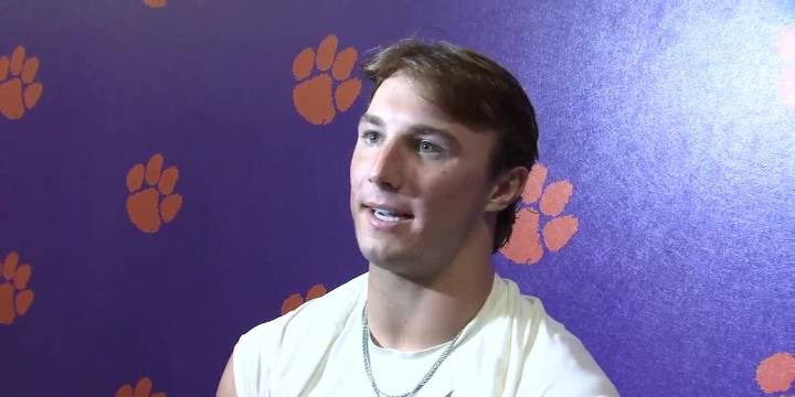 Clemson quarterback Cade Klubnik after first win of the season against Troy