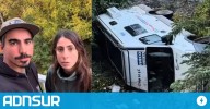 Una conocida pareja comodorense volcó su motorhome en Alaska y quedó varada cuando volvía al país