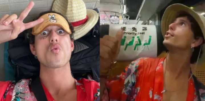 Un streamer español genera polémica en Japón tras un empujar a un anciano en un tren