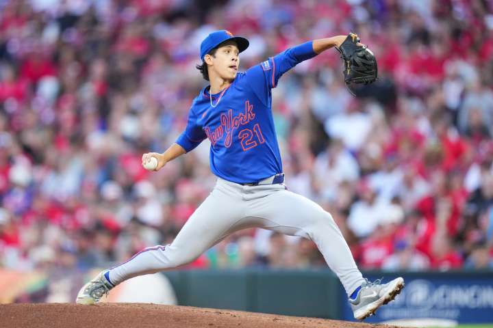 Jonah Tong allows 3 homers in first MLB test as Mets fall to Reds