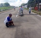Gobierno realiza demarcación vial en El Guamito