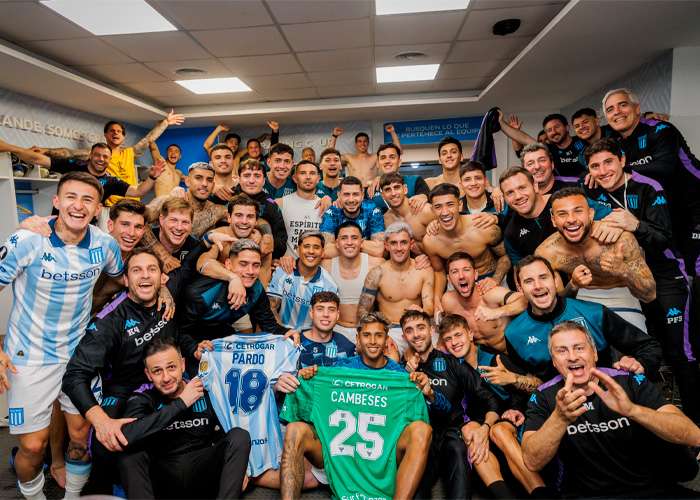 Racing primer semifinalista de la Libertadores, venció 1×0 a Vélez en la Vuelta de Cuartos de Final