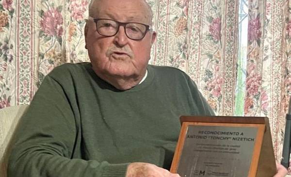 La historia de Antonio “Tonchy” Nizetich, vecino que fue reconocido por su trayectoria y compromiso con la ciudad
