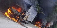 Emergencia en carretera: incineran camiones en Tadó