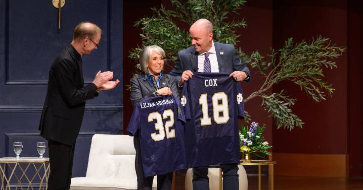 At Notre Dame, Cox says it’s time to turn down political temperature