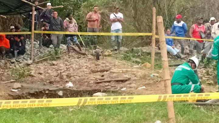 En Santander de Quilichao, Cauca: siete mineros atrapados tras derrumbe en un socavón donde se extrae oro