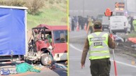 21 personas lesionadas deja grave colisión entre bus escolar y camión en la Ruta 5 Norte