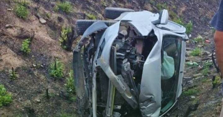 Tres personas hospitalizadas tras un vuelco en Ruta 66