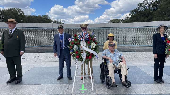 World War II veterans join commemoration of 80th anniversary of conflict's end