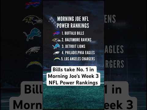 Morning Joe’s Week 3 NFL Power Rankings spark debate at the table