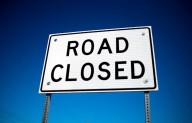 All lanes blocked on eastbound M-14 at Maple Road due to crash