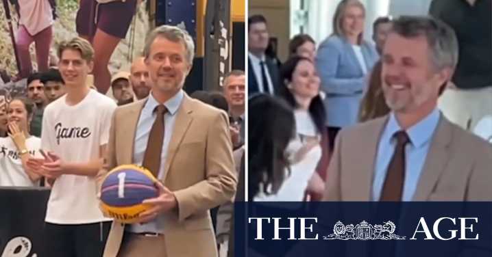 King Frederik seen dancing