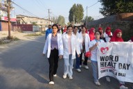 World Heart Day: GMC Anantnag organises 8-km walkathon from MMABM Hospital to main campus