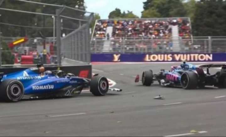 Albon chocó a Colapinto y le arruinó la carrera en Azerbaiyán