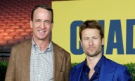 Glen Powell Gets Peyton Manning’s Support at ‘Chad Powers’ Premiere, Talks About His Involvement in Hulu Series | Chad Powers, Clayne Crawford, Colton Ryan, Frankie A. Rodriguez, Glen Powell, Joe Sera
