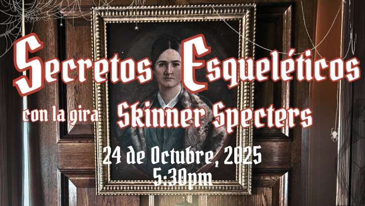 El Museo Wistariahurst en Holyoke presentará un nuevo recorrido de personajes: Secretos Esqueléticos con la gira Skinner Specters el 24 de octubre