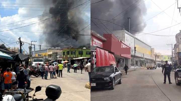Se Incendia Tienda Departamental en Las Choapas, Veracruz; Suman Siete Lesionados