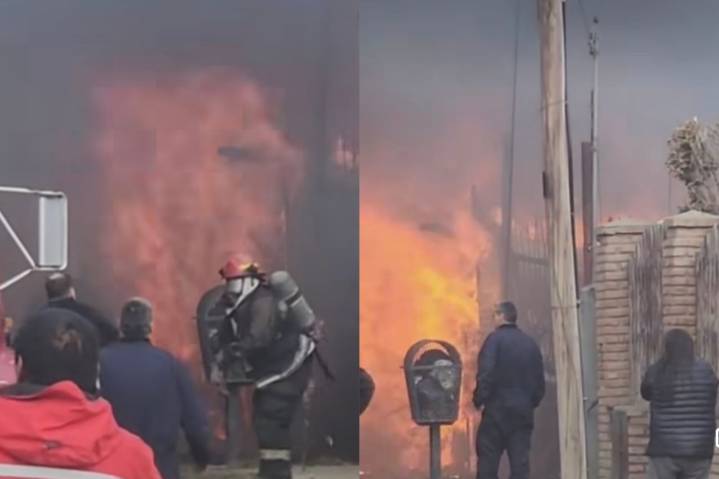 Incendio consumió por completo una vivienda en el barrio Los Arrabales