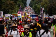 Thousands protest against Trump’s ‘occupation’ of DC
