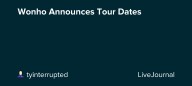 Wonho Announces Tour Dates: ohnotheydidnt