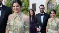 Isha Ambani Stuns In Pastel Green Valentino Gown At Her Friend’s Wedding