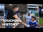 Young Mariners fan meets Cal Raleigh after snagging record