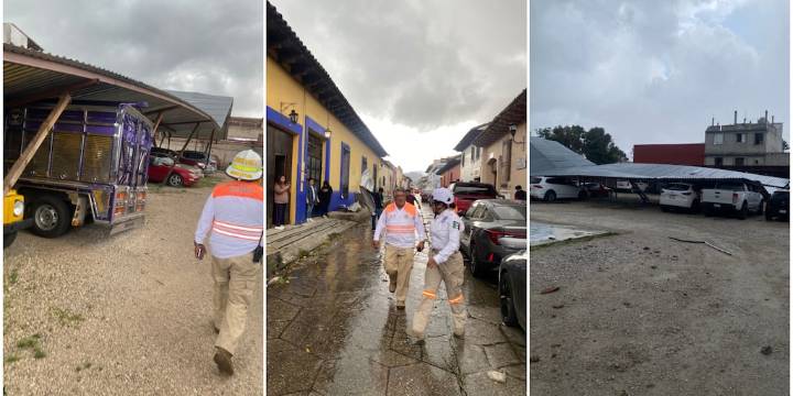 Tornados azotan San Cristóbal de las Casas, Chiapas; derriban árboles y estructuras
