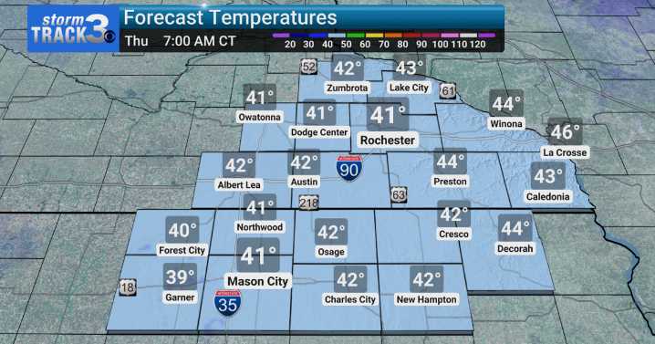 First patchy frost of season Wednesday night?
