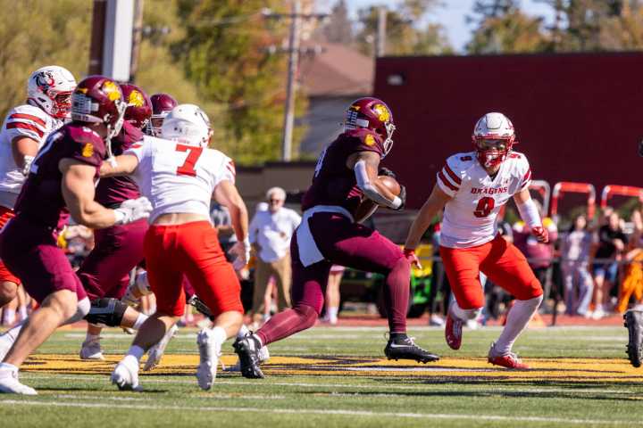 Gage Florence has 10 catches but UMD tames high
