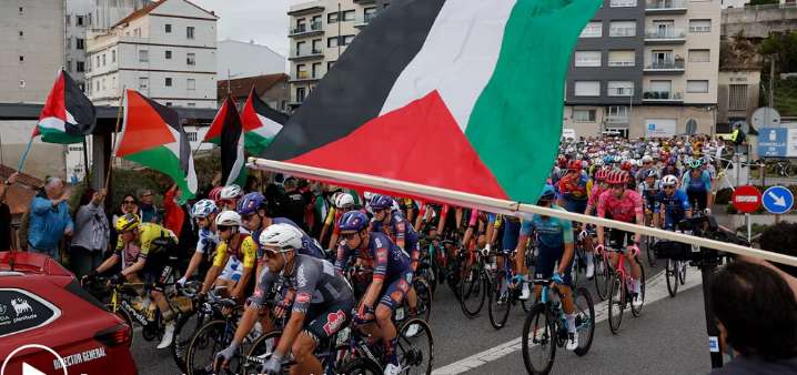 Protestas contra Israel dominan final de Vuelta a España