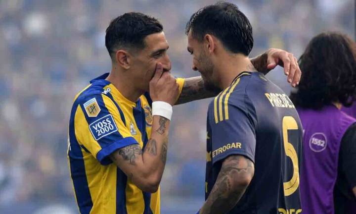 Con un gol olímpico de Di María, Rosario Central y Boca empataron 1