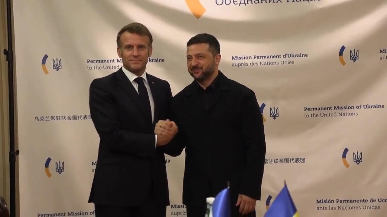 Macron and Zelenskyy hold bilateral meeting at the United Nations