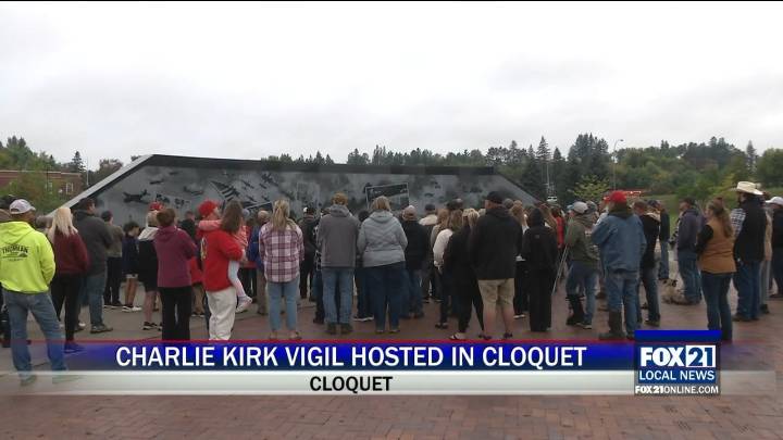 Vigil Held In Cloquet For Passing Of Charlie Kirk