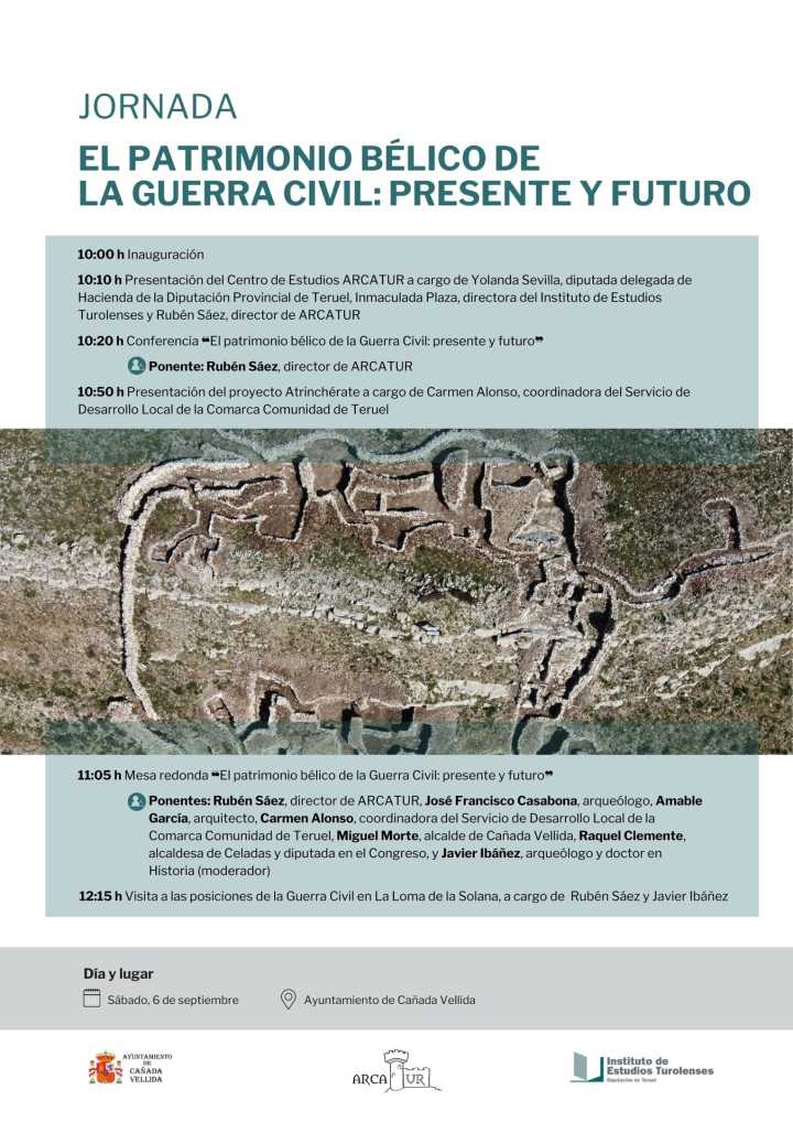 El sábado se llevará a cabo en Cañada Vellida (Teruel) una jornada acerca del destino del patrimonio bélico de la Guerra Civil en Teruel