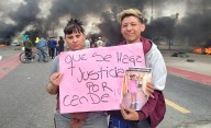Crimen de la conductora de una aplicación: familiares se manifestaron en la Ruta Nacional N° 3