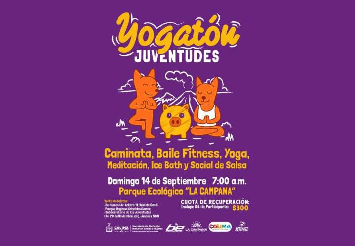 Juventudes Colima invita al Yogatón con Causa en ‘La Campana’, para el Teletón