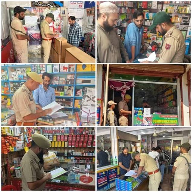 J&K Police conduct inspection of SIM vendors to curb misuse