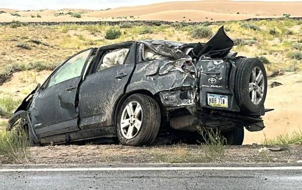 Mujer muere en volcadura en la Panamericana; dos familiares resultan heridos
