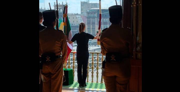 Así se prepara Sheinbaum para su histórico Grito de Independencia [VIDEO]