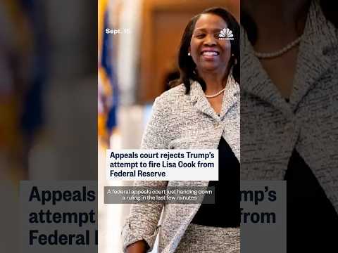 Appeals court blocks Trump from removing Lisa Cook